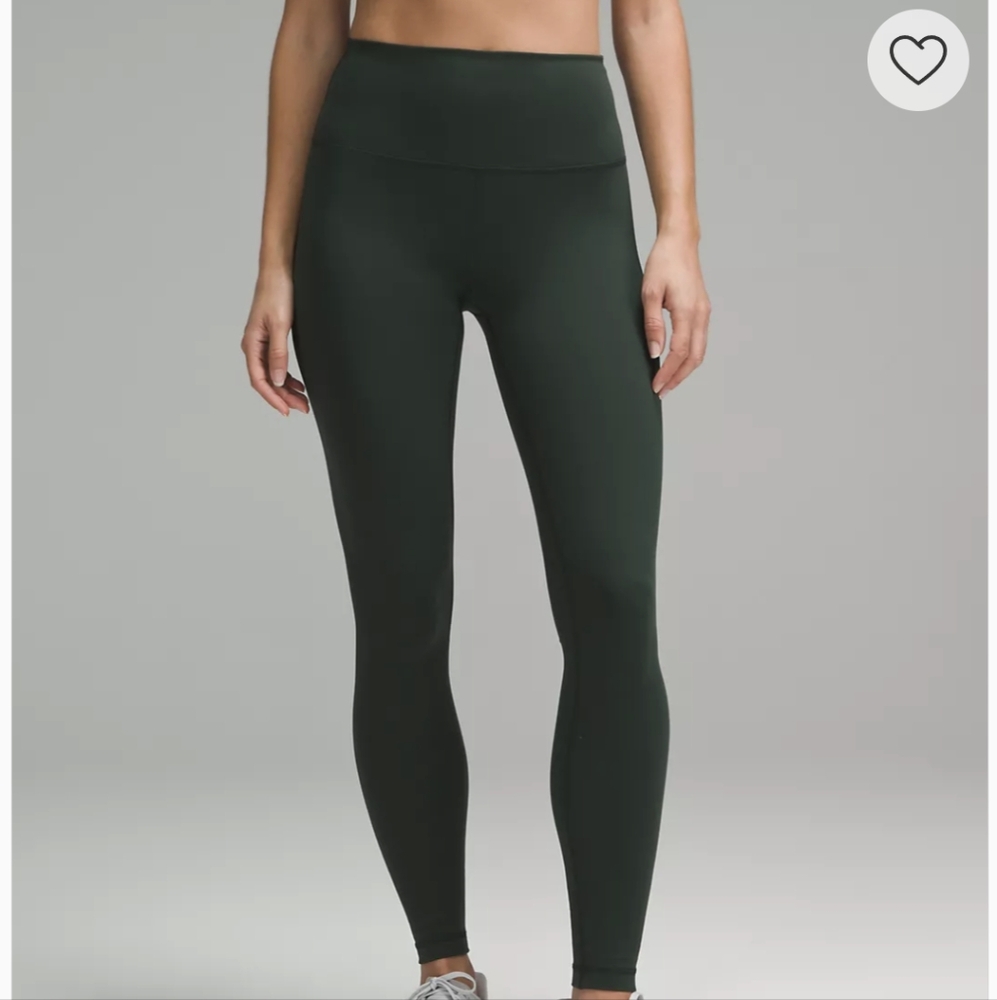 Lululemon Wunder Train High Rise right 28" Legacy Green